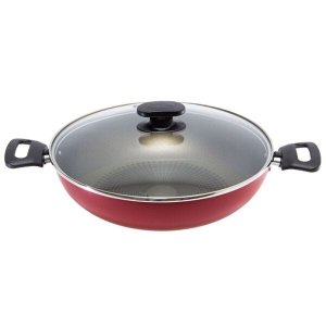Panela Wok Loreto em Alumínio 28 cm Vermelha Tramontina