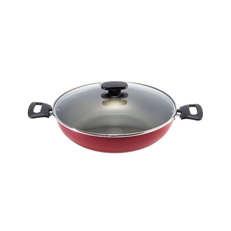 Panela Wok Loreto em Alumínio 28 cm Vermelha Tramontina