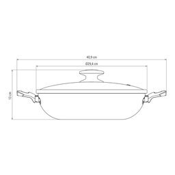 Panela Wok Loreto em Alumínio 28 cm Vermelha Tramontina - 4