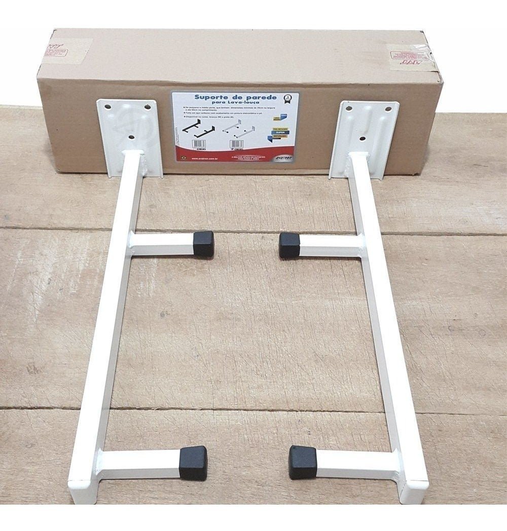 Suporte de parede para Lava-Louças até 90kg Branco Compacta - 2