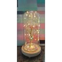 Ver imagem 3 de Luminária Galáxia Luzes de Fada Redoma de Vidro e Base de Madeira - P: (19 Cm de Altura por 10 Cm de