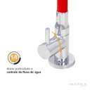 Ver imagem 4 de Torneira Cozinha Gourmet Mesa Revestida Silicone Vermelho Flexível c61 Bico Arejador Cone Duplo Jato