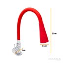 Ver imagem 2 de Torneira Cozinha Gourmet Mesa Revestida Silicone Vermelho Flexível c61 Bico Arejador Cone Duplo Jato