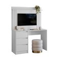 Ver imagem 2 de Escrivaninha com Painel Doble para Tv até 45 - Moveis Albatroz