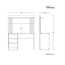 Ver imagem 5 de Escrivaninha com Painel Doble para Tv até 45 - Moveis Albatroz