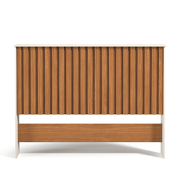 Cabeceira Casal Normal Ripada para Box Moderna Decorativa:off White/nature - 5