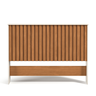 Cabeceira Casal Normal Ripada para Box Moderna Decorativa:off White/nature - 5