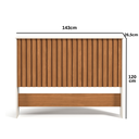 Ver imagem 6 de Cabeceira Casal Normal Ripada para Box Moderna Decorativa:off White/nature