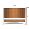 Cabeceira Casal Normal Ripada para Box Moderna Decorativa:off White/nature - 6
