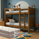 Ver imagem 1 de Beliche com 02 Colchões Inclusos Robusta e Resistente Proteção Total