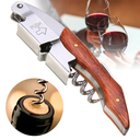 Ver imagem 1 de Saca Rolhas Abridor Garrafa Vinho Cerveja Latas 2 Estágios Canivete Aço Inox Profissional Gourmet Ma