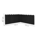 Ver imagem 3 de Cabeceira Painel Cama Queen Box Nuvem Suede Sandy 160 Cm:preto