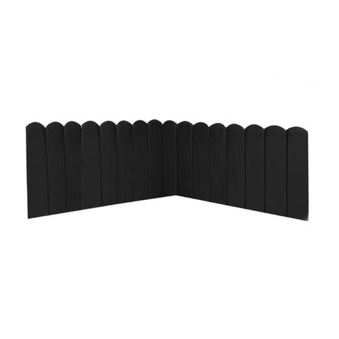 Cabeceira Painel Cama Queen Box Nuvem Suede Sandy 160 Cm:preto