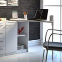 Ver imagem 4 de Mesa para Escritório com Armário 1 Porta 4 Gavetas Logan Artany