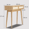 Aparador Alia 2 Gavetas 90 Cm X 34 Cm Tauari - 6