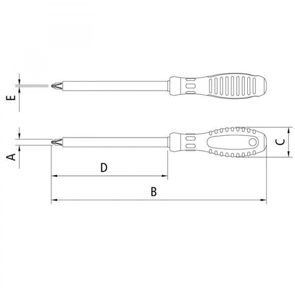 Chave de Fenda Isolada IEC Ponta Cruzada N0 3x75mm Tramontina PRO - 2