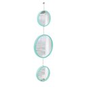 Ver imagem 1 de Espelho Decorativo Triplo Verde Alça Corrente 20 cm 30 cm 20 cm Redondo