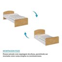 Ver imagem 4 de Cama Infantil com Cabeceira Casinha e Banco Lola 100% MDF Espresso Móveis Branco/Brilho/Amêndoa