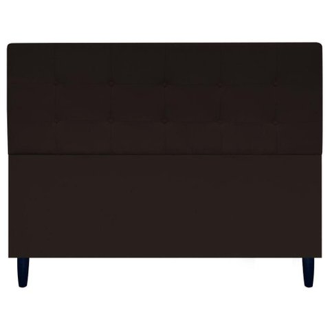 Cabeceira para Cama Queen 160 Cm Ivy Suede Marrom Suede
