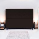 Ver imagem 2 de Cabeceira para Cama Queen 160 Cm Ivy Suede Marrom Suede