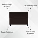 Ver imagem 3 de Cabeceira para Cama Queen 160 Cm Ivy Suede Marrom Suede