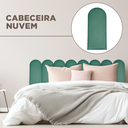 Ver imagem 3 de Cabeceira Nuvem Estofada Casal 7 Placas Suede Macio 45x20cm:verde
