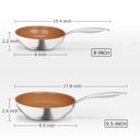 Ver imagem 6 de Duxtop Frigideira Antiaderente de 9,5" com Cabo de Aço Inox (cobre)