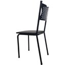 Ver imagem 6 de Kit 6 Cadeira para Cozinha Mc Tubular Almofadada Estrutura Preta com Assento Preto Medcombo