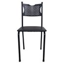 Ver imagem 4 de Kit 6 Cadeira para Cozinha Mc Tubular Almofadada Estrutura Preta com Assento Preto Medcombo