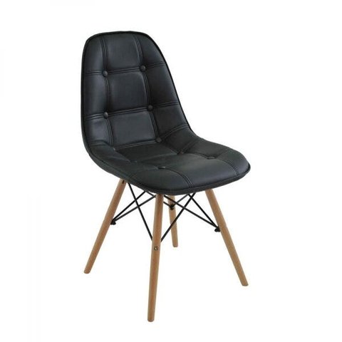 Cadeira Madeira Maciça e Poliuretano Eiffel Botonê Rivatti