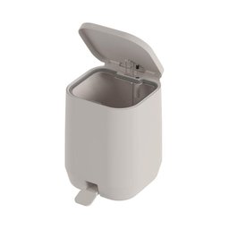Kit Lixeira 6l + Escova Sanitária Aura Bege ou - 3