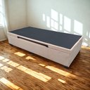 Ver imagem 1 de Cama Box Baú Solteiro Suede Luxo - Gs Kamas - Acabamento Reforçado, Amplo Espaço (bege)