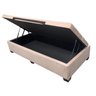 Cama Box Baú Solteiro Suede Luxo - Gs Kamas - Acabamento Reforçado, Amplo Espaço (bege) - 2