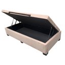 Ver imagem 2 de Cama Box Baú Solteiro Suede Luxo - Gs Kamas - Acabamento Reforçado, Amplo Espaço (bege)