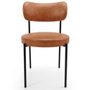Ver imagem 7 de Cadeira Decorativa Estofada para Sala de Jantar Louise L02 Couríssimo Camel - Lyam Decor