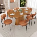 Ver mais imagens de Cadeira Decorativa Estofada para Sala de Jantar Louise L02 Couríssimo Camel - Lyam Decor