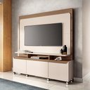 Ver imagem 5 de Estante Home Theater Quantum Off White Castanho - Hb Móveis
