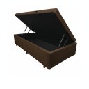 Ver imagem 1 de Cama Box Baú Solteirão Blindado Diversas Cores (96x203x42) - Suede Marrom