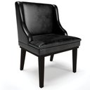 Ver imagem 1 de Cadeira Decorativa Sala de Jantar Base Fixa de Madeira Firenze PU Preto Brilho G19 - Gran Belo