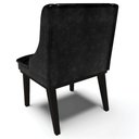 Ver mais imagens de Cadeira Decorativa Sala de Jantar Base Fixa de Madeira Firenze PU Preto Brilho G19 - Gran Belo