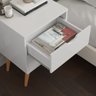 Mesa Mesinha de cabeceira lateral de cama 2 gavetas Madri:BRANCO - 3