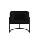 Ver imagem 2 de Kit 2 Poltronas Sofá 2 Lugares Base de Metal Black Veludo Preto