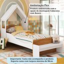 Ver imagem 5 de Escrivaninha Infantil Montessoriana Casinha 100% MDF com Banco Petra Espresso Móveis Branco/Brilho