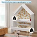 Ver imagem 7 de Escrivaninha Infantil Montessoriana Casinha 100% MDF com Banco Petra Espresso Móveis Branco/Brilho