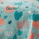 Ver imagem 3 de Kit Cobre Leito Colcha Bouti Solteiro Infantil 2 Peças - Love - 100% Poliéster