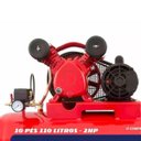 Ver imagem 2 de Compressor de Ar Aberto 110L, 2HP, Monofásico - 10/110 Red - Chiaperini