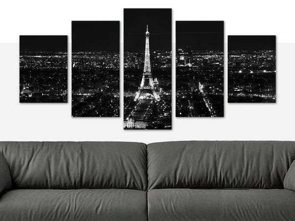 Quadro Decorativo Torre Eiffel Preto e Branco