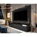 Ver imagem 2 de Conjunto Rack com Painel Vivare 1,80 Tv 72 Polegadas: Black