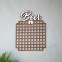 Ver imagem 1 de Porta Tampinhas Em Mdf Amadeirado Beer 53X40Cm