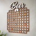 Ver imagem 3 de Porta Tampinhas Em Mdf Amadeirado Beer 53X40Cm